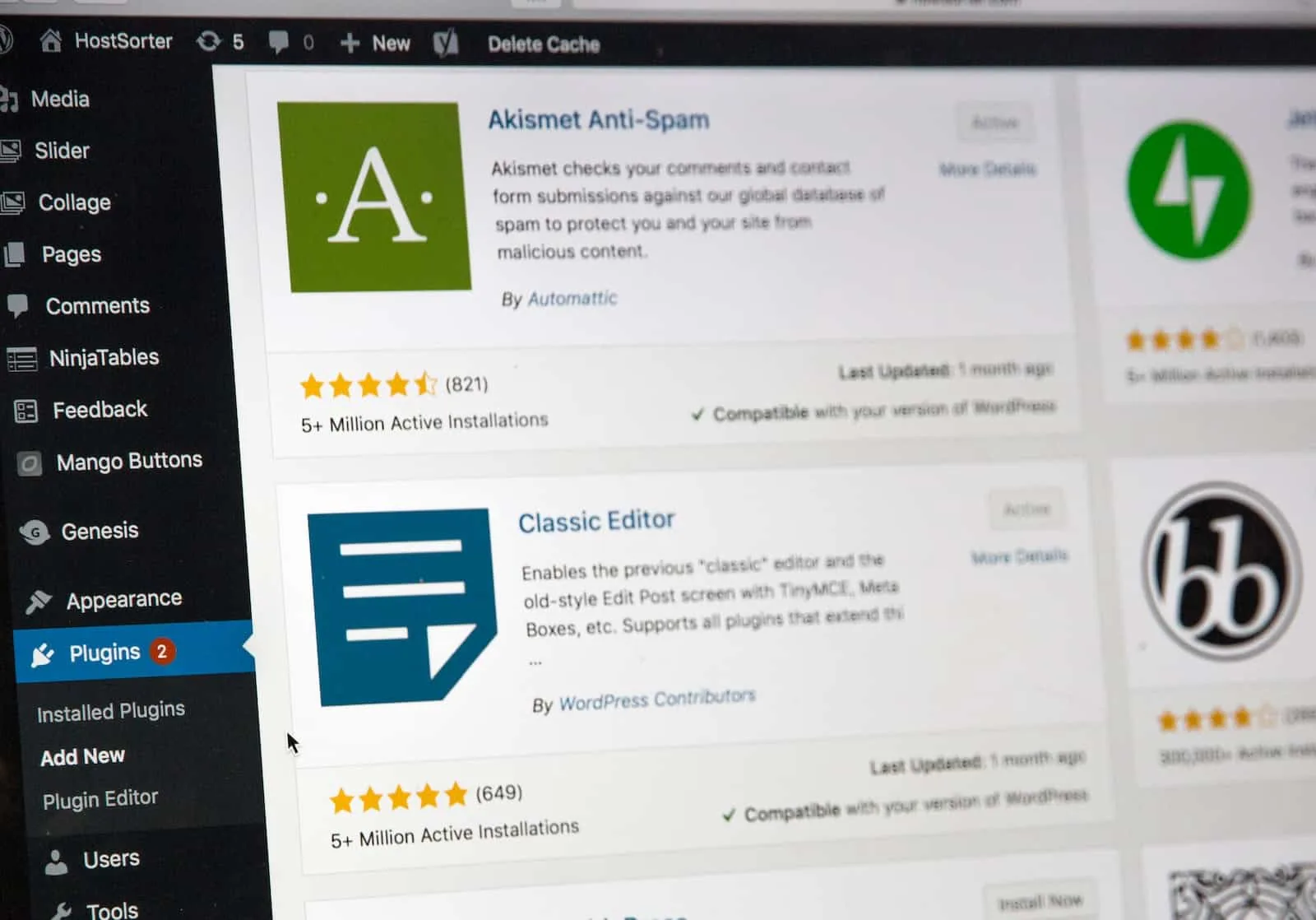 extensions de WP